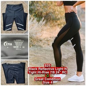 GUC Black Reflective Light N Tight Hi-Rise 7/8 24" RC♻️